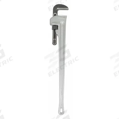 RIDGID Pipe Wrench: Aluminum, 6 in Jaw Capacity, Serrated, 48 in Overall Lg - Straight Pipe Wrenches