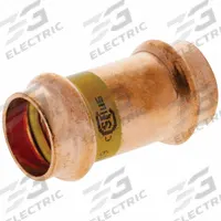 NIBCO Crimp Coupling Fitting: Straight, 1 in CTS x 1 in CTS x 1 in CTS x 1 in Pipe size, Copper (MPN 9001450HPC). Key specifications — Brand: NIBCO; Broad - Material for Bullet: Copper Or Bronze; Fitting Size: 1 in CTS x 1 in CTS x 1 in CTS x 1 in Pipe; Brand - Broad: NIBCO.