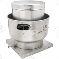 Centrifugal Upblast Roof Exhaust Fan: Belt Drive, Less Drive Pack, 11 1/4 in Wheel, 1/4 hp to 1/2 hp (MPN 2RB65). Key specifications — Brand: DAYTON; Base Shape: Square; Assembly: Unassembled; Mounting Location: Roof; For High-Static Pressure Applications: Yes; Includes Drive Package: No; Drive Package: Less Drive Package.