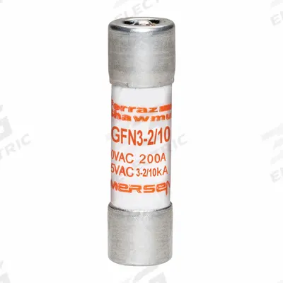 MERSEN Fuse: GFN Series, Midget, Time-Delay, 3.2 A, 250 V AC, 13/32 in x 1 1/2 in - Time-Delay Cylindrical Fuses