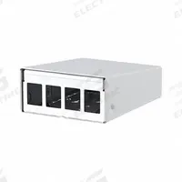 METZ CONNECT RJ45 Housing: Surface, Steel, RJ45, 4 Ports, Unequipped (MPN 130861-0402KE). Key specifications — Housing Material: Steel; Includes Connector: Unequipped; Mounting Type: Surface; Product Type: Module Housing; Connector Color: White; Connection Type: RJ45.