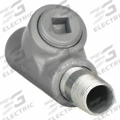 Sealing Fitting - Vertical and Horizontal: Iron, 3/4 in Trade Size, Female, NPT, EYS (MPN EYS-26). Key specifications — Brand: APPLETON ELECTRIC; Connection Type: Threaded; Thread Gender: Female; Ends - Hazardous Fittings: 3/4 in FNPT x 3/4 in MNPT; Material: Iron; Hazardous Location Rating: Class II, Division 1 and 2, Groups E, F, G; Thread Type: NPT; Standards: UL 886.