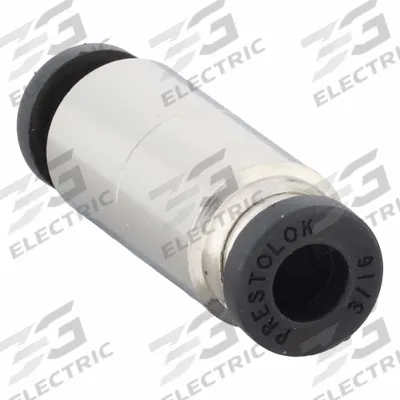 PARKER Push-Fit Union Fitting: 3/16 in OD x 3/16 in OD Size - Nickel-Plated Brass Tube Fittings