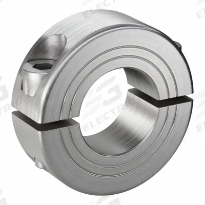 RULAND MANUFACTURING Shaft Collar: 2-Piece, Metric, Round, Clamp-On, 18 mm Bore Dia - Stainless Steel Shaft Collars