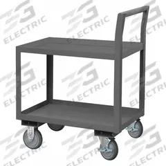 APPROVED VENDOR Utility Cart: 1,200 lb, 43 in L x 26 in W x 34 in H Overall Dim, 2 Shelves, Raised (MPN LDO-182436-2-ALU-95). Key specifications — Caster/Wheel Configuration: (2) Swivel; Brand: APPROVED VENDOR; Caster Wheel/Tread Material: Polyurethane.