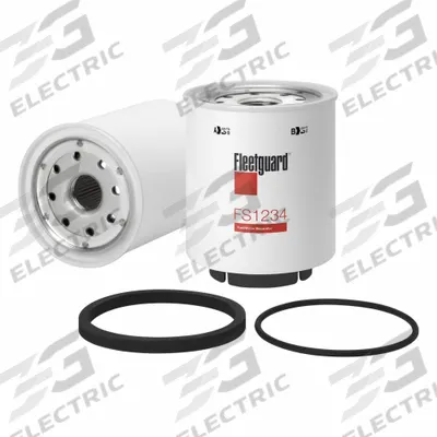 FLEETGUARD Fuel Filter: Spin-On, 4 11/16 in Overall Lg, 3 3/4 in Outside Dia - Spin-On Fuel/Water Separators