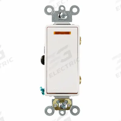 LEVITON Wall Switch: Rocker Switch, 3-Way, Maintained, White, 120V AC - Rocker Wall Switches