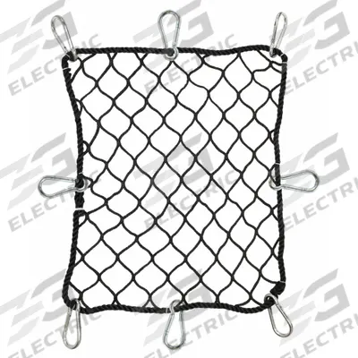 US NETTING Safety Netting System: 2 3/4 in Mesh Size, Perimeter Netting, Black, 15 ft Lg - Perimeter Safety Netting for Workers