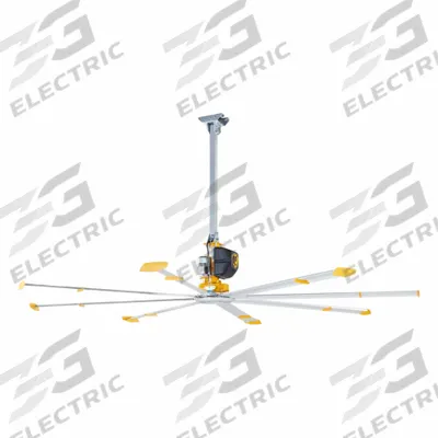 BIG ASS FANS Ceiling Fan: 117,492 cfm Airflow, 14 ft Blade Dia, Variable Speeds, 208V AC - Industrial HVLS Ceiling Fans