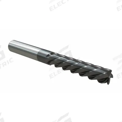 WIDIA HANITA Corner Radius End Mill: Carbide, AlTiN Coated, 5 Flute, 1/2" Mill Dia - Fast-Cutting Carbide Corner-Radius End Mills for Steel & Cast Iron