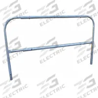 GARLOCK SAFETY SYSTEMS Guardrail: 7 1/2 ft x 3 3/8 ft, 18 3/4 in Mid-Rail Ht, Permanent, Guardrail (MPN 409288). Key specifications — Fold-Down Capable: No; Guardrail Component: Guardrail; Material: Steel; Color: Gray; For Use With: 407724; Includes: Hardware; Installation Type: Permanent; Sub-brand: RailGuard 200(TM).