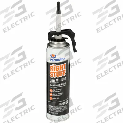 PERMATEX RTV Gasket Maker: The Right Stuff, 7.5 oz, Pressurized Can w Trigger, Black - Oil-Resistant RTV Gasket Makers