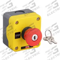 DAYTON Control Station: Mushroom Head Push Button, 0 Pilot Lights, 1NC, Emergency Stop (MPN 32W276). Key specifications — Brand: DAYTON; Operator Legend: Emergency Stop; Operator Color: Red; Operator Configuration: Mushroom Head Push Button; Operator Configuration Type: (1) Mushroom Push Button.