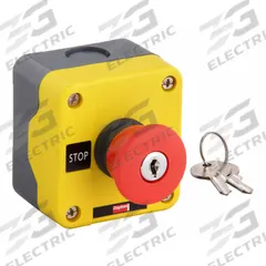 DAYTON Control Station: Mushroom Head Push Button, 0 Pilot Lights, 1NC, Emergency Stop (MPN 32W276). Key specifications — Brand: DAYTON; Operator Legend: Emergency Stop; Operator Color: Red; Operator Configuration: Mushroom Head Push Button; Operator Configuration Type: (1) Mushroom Push Button.