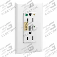 LEVITON Straight Blade Decora Duplex Receptacle: Hospital Grade, Duplex, 5-15R, White, 125V AC, 15 A (MPN 8280-IGW)