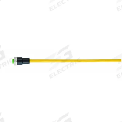 MURRELEKTRONIK Cordset: 7/8" Female Straight x Bare Wire, 5 Pins, Yellow, PVC, 3 m Cable Lg - Single-Ended Cordsets with PVC Jacket for Flexing Applications