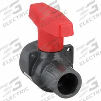 SPEARS Manual Two-Way Ball Valve: 1/2 in, PVC, Straight, Socket x Socket, Std Port Ball Port, Tee (MPN 2122-005). Key specifications — attr1008170: SPEARS; attr1017899: Tee.