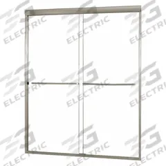 FOREMOST Shower Door: 42 in Min. Door Wd, 46 in Max. Door Wd, 70 in Overall Ht, Clear Tempered Glass (MPN CVSS4670-CL-BN). Key specifications — Brand: FOREMOST; Door Frame Finish: Brushed Nickel.