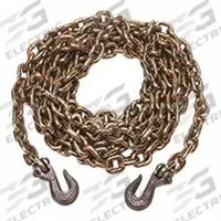 KINEDYNE Straight Chain: 20 ft Overall Lg, Carbon Steel, Welded, 1.36 lb Wt per Foot, Straight (MPN 10038-20BRLGRA). Key specifications — Material: Carbon Steel; Chain Type: Transport Chain; Hook Type Included: Grab Hook; Includes Hook: Hook Included; Lifting Capability: Not for Lifting; Link Type: Straight; Welding Type: Welded; Brand: KINEDYNE.