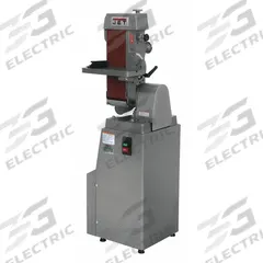 JET Belt Finishing Machine: For Metal, 230/460 V, Three-Phase, 1.5 hp, 6 in Belt Wd, 48 in Belt Lg (MPN 414601). Key specifications — attr652810: 230/460 V; attr652799: Belt Grinder; attr663749: Metal; attr652794: Three-Phase; attr663750: Floor Standing; attr652806: J-4300; attr652768: JET.