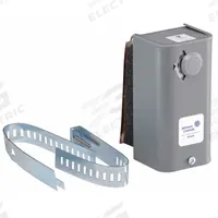 JOHNSON CONTROLS Line Volt Mechanical Tstat: Heat and Cool, 200° to 240°F (MPN A19DAF-2C). Key specifications — Control Type: Screwdriver; Switch Type/Action: SPDT, Open/Close on Rise; Temperature Control Range: 200° to 240°F; Temperature Differential: 3.5°F; Voltage: 24 to 277V AC; Brand: JOHNSON CONTROLS.