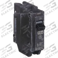 GE Miniature Circuit Breaker: THQL, 15 A, 120/240V AC, Single Phase, 10kA at 120/240V AC, 1 Poles (MPN THQL1115HID). Key specifications — Amps: 15 A; AC Voltage Rating: 120/240V AC; Phase: Single; Max. AIR Rating: 10kA at 120/240V AC; For Use With: Power Mark Gold Load Centers and AQ Lighting Panels.