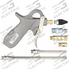 GUARDAIR Air Gun Kit: Pistol-Grip Grip, Aluminum, 1/4 in Female NPT, 4 Nozzle(s), Straight, Focused (MPN LZR6507KIT). Key specifications — attr1328526: Aluminum; attr1328500: Industrial Interchange Connector; attr1328508: GUARDAIR; attr1328515: No; attr1328533: Yes.