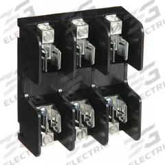 MERSEN Fuse Block: Open Block Design, 3 Pole, 250 V AC, Box Lug, Non-Indicating (MPN 20608). Key specifications — attr233046: MERSEN.