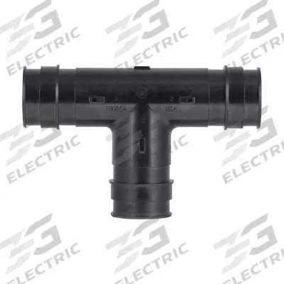 UPONOR Barbed Tee: 3 in ID x 3 in ID x 3 in ID Size, Barbed x Barbed x Barbed x Barbed - Expansion Polymer Barbed Tube Fittings