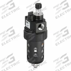 PARKER Compressed Air Lubricator: Mist, 1/4 in NPT, 90 cfm, 150 psi Max Op Pressure, Plastic Bowl (MPN 06L12BE). Key specifications — attr111774: Zinc; attr111402: 06L; attr111761: PARKER.