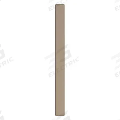 ASI GLOBAL PARTITIONS Partition Column: Steel, Smooth Semi Gloss, Dark Khaki, 82 in Ht, 7 in Wd - Pilasters for Bathroom Partitions