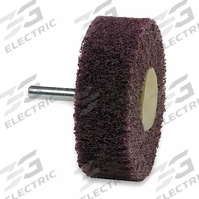 MERIT Surface Conditioning Flap Wheel: 3 in Dia x 1 in W, 1/4 in Straight-Shank - Surface-Conditioning Flap Wheels for All Metals