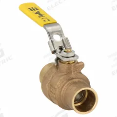 APOLLO Manual Two-Way Ball Valve: 3/4 in, Bronze, Straight, Sweat x Sweat, Full Port, Two-Piece (MPN 77C20427A). Key specifications — Brand: APOLLO; Handle: Locking Lever.