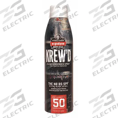 KREWD BY ERGODYNE Sunscreen: 50 SPF, Spray
