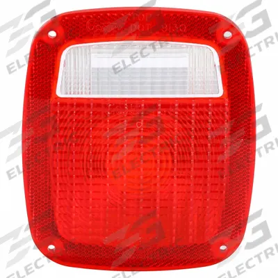 GROTE Replacement Lens: Square, Tail Light, 6 1/2 in Ht - Vehicle Lighting - Square Replacement Lenses