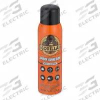 GORILLA Spray Adhesive: Gen Purpose Bonding & Repair, 14 fl oz, Aerosol Can, Clear (MPN 6301502). Key specifications — Primary Applications: General Purpose Bonding & Repair; Brand: GORILLA; Adhesive Color: Clear; Features: Non-Yellowing; Materials Bonded: Metal; Spray Pattern: Mist; Standards: VOC Compliant; Product Type: Spray Adhesive.