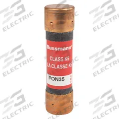 BUSSMANN Fuse: Time Delay, 35 A, 250 V AC (MPN PON35). Key specifications — Series: PON; Brand: BUSSMANN.