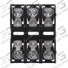 BUSSMANN Fuse Block: Open Block Design, 3 Pole, 600 V AC, Pressure Plate/Quick Connect (MPN BMM603-3PQ). Key specifications — Brand: BUSSMANN.