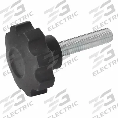 JW WINCO Hand Knobs; Eight-Lobed Knobs: Plastic w/ Steel Thread, M10 Thread - 8-Arm Knobs with Threaded Stud