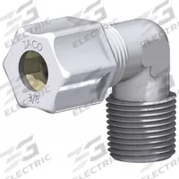 JACO Male Elbow Compression Connector: 1/4 in OD x 1/8 in Pipe Size, Compression x MNPT, Nylon, 5 PK (MPN 40-4-2-N-PG). Key specifications — Brand: JACO.