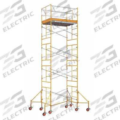 BIL-JAX Scaffold Tower: Aluminum/Steel/Wood, 2 ft to 21 ft, 120 in x 57 in - Scaffold Towers