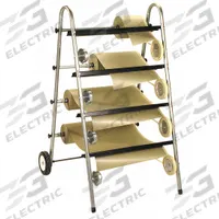 Masker with Cutter: Steel, Masking Dispenser with Cutter, Paper, Mobile, Horizontal, Includes Cutter (MPN 78005). Key specifications — Material: Steel; Roll Orientation: Horizontal; Brand: KEYSCO TOOLS; Capacity: (4) 18 in Rolls; Lockable Wheels: No.