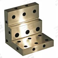 SUBURBAN Angle Plate: Hardened Steel, 3 in L x 3 in W x 2 3/4 in H, 0.0002 in Square & Parallel (MPN AP-333). Key specifications — Hole Style: (24) 1/4"-20; Parallelism: 0.0002 in; Brand: SUBURBAN; Flatness: 0.0002 in.
