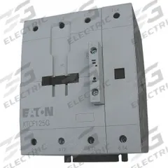 EATON IEC Magnetic Contactor: Non-Reversing, 4 Poles, 4NO Contacts, 80 A, 120V AC Coil (MPN XTCF125G00A). Key specifications — Brand: EATON; Integrated Surge Suppression: Yes.