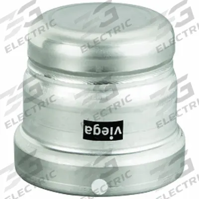 VIEGA MEGAPRESS Crimp Fitting Cap: 4 in Pipe Size, Press-fit, FKM - Potable Water Stainless Steel Press Fittings