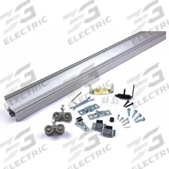 NATIONAL GUARD Track Kit: 5 ft Lg, 3 1/2 in Wd, 1 3/8 in Ht, 250 lb Max Wt, Top (MPN SLAL-250-SW-60). Key specifications — Product Type: Track Kit; Brand: NATIONAL GUARD; Track Type: Top.