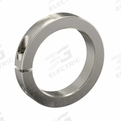 RULAND MANUFACTURING Shaft Collar: 1-Piece, Metric, Round, Clamp-On, 80 mm Bore Dia - Stainless Steel Shaft Collars