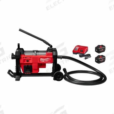 MILWAUKEE Drain Gun Kit: Cordless, M18, 8 in Max. Pipe Dia. - Milwaukee Cordless Sectional Machines