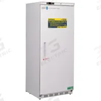 AMERICAN BIOTECH SUPPLY Lab Refrigerator: 20 cu ft, Upright, 1°C to 10°C, 29 in Overall Dp, 1 Doors (MPN ABT-HC-FRP-20). Key specifications — Door Opening Style: Right; Color: White; Alarm Type: Temperature; Manufacturer Part Number: ABT-HC-FRP-20; Brand: AMERICAN BIOTECH SUPPLY; Product Type: Lab Refrigerator; Door Type: Swing Solid; Refrigerant Type: R-600a.