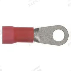 PANDUIT Ring Terminal: Red, Vinyl Insulation, #10 Stud Size, 8 AWG to 8 AWG Wire Sizes, 600 V (MPN PV8-10R-QY). Key specifications — attr1308027: PANDUIT.